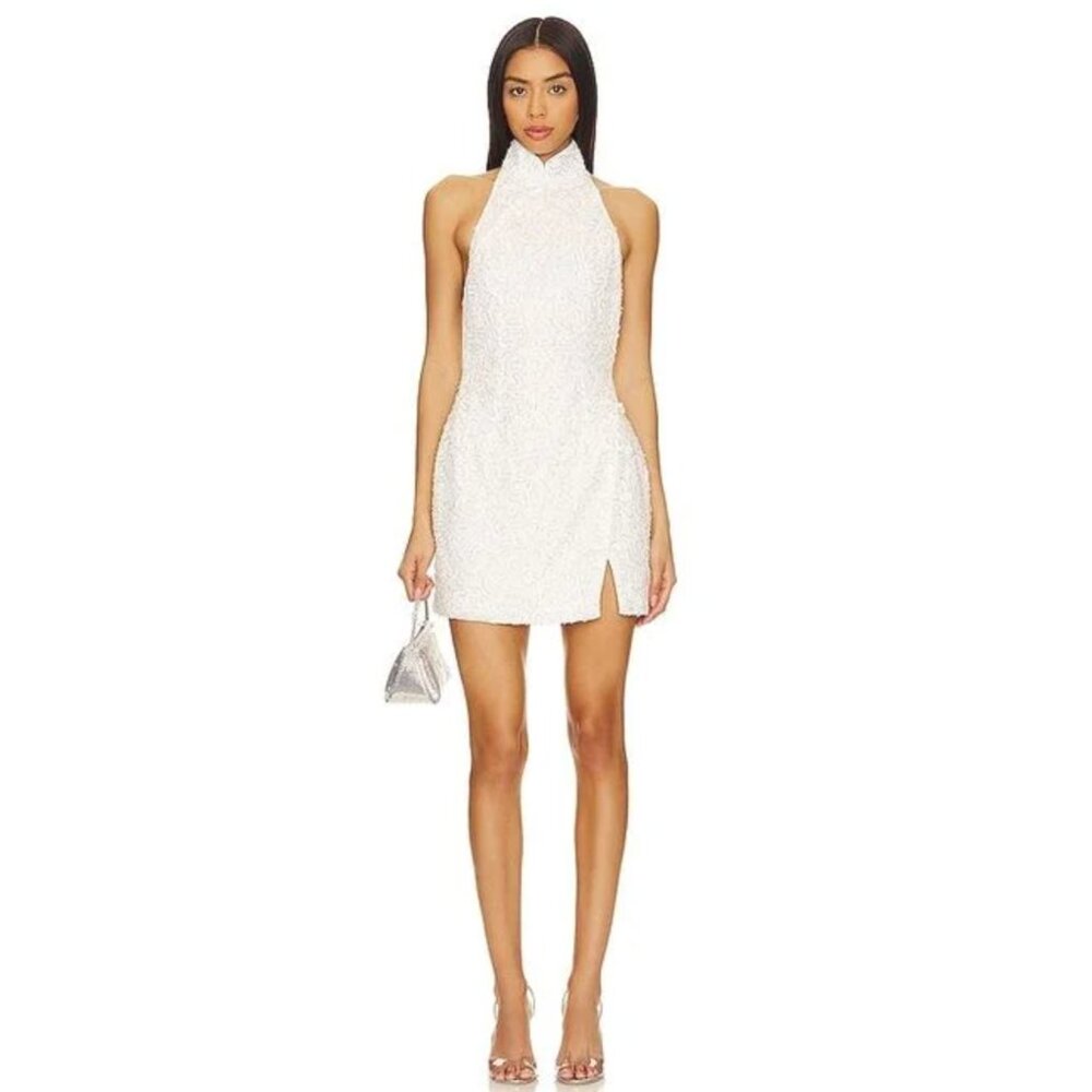 SAU LEE: Maeve Dress White
